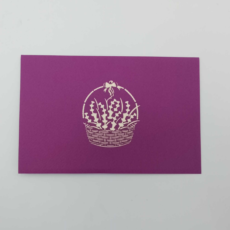 Lavender basket Pop-Up Card